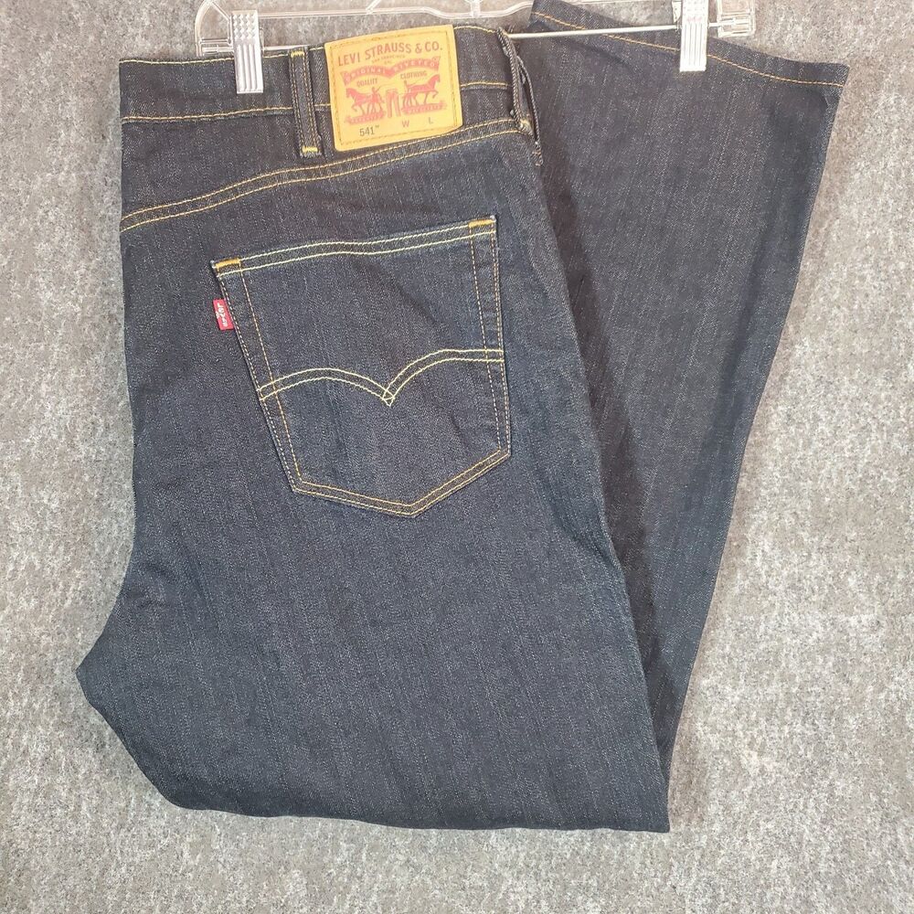 Levi's 541 Men's 44x30 Dark Blue Athletic Taper Stretch Jeans Big & Tall